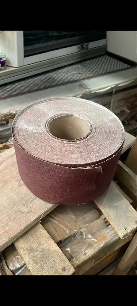 Amplas Roll Kain Grit 100, Baru (+- 45 m, 1 roll)