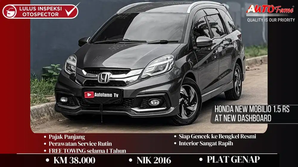 Honda New Mobilio 1.5 RS AT New Dashboard NIK 2016