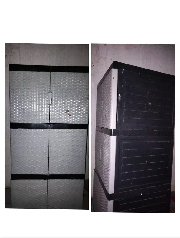 Lemari plastik 3 susun ( No kunci )