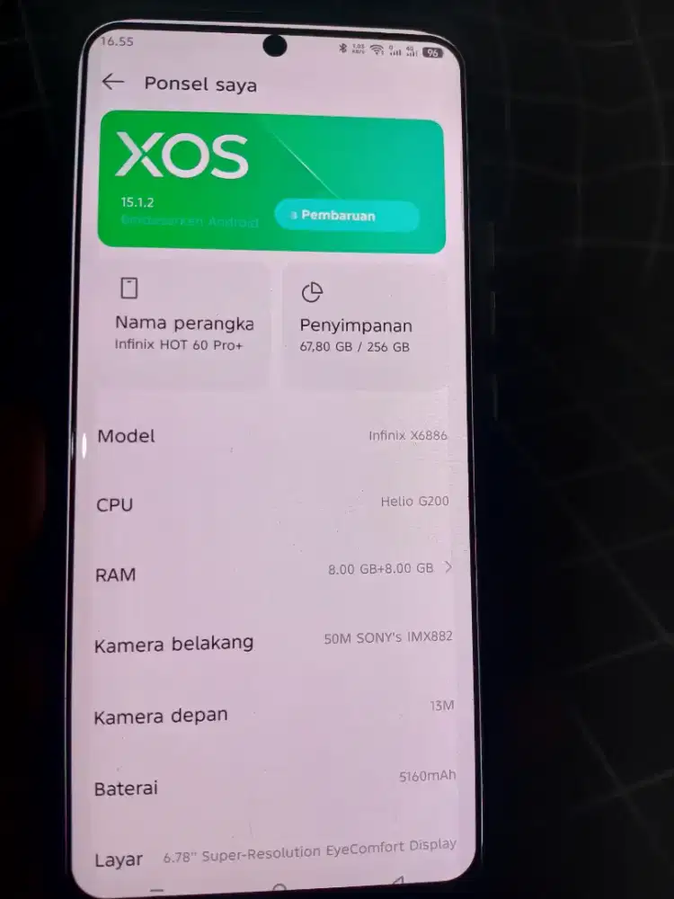 Infinix hot 60 pro+ silver 8+8/256