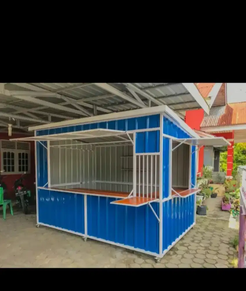 Booth container/stand gerobak jualan.