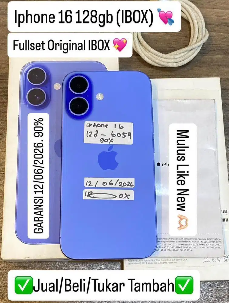 Iphone 16 128 Gb Ultramarine Resmi Ibox