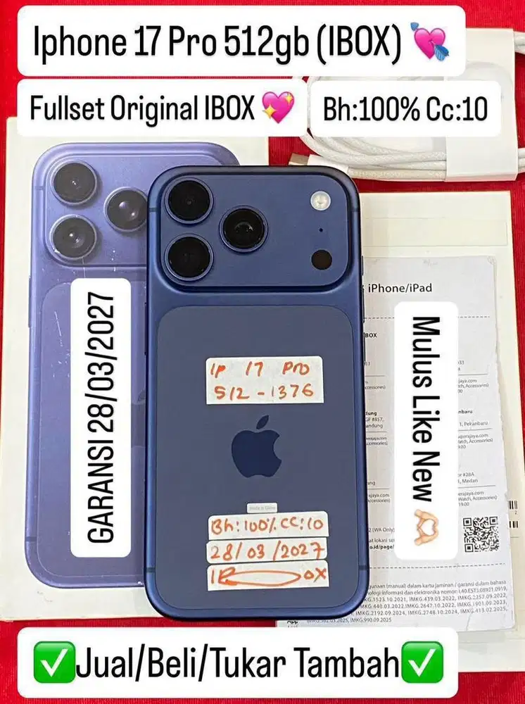 Iphone 17 Pro 512 Gb Deep Blue Resmi ibox