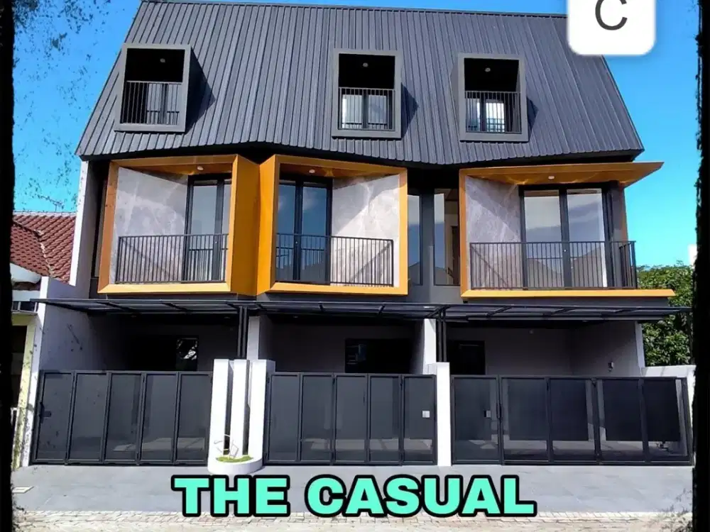Dijual rumah baru 2 lantai hoek modern style The Casual Purimas Regency Surabaya Timur