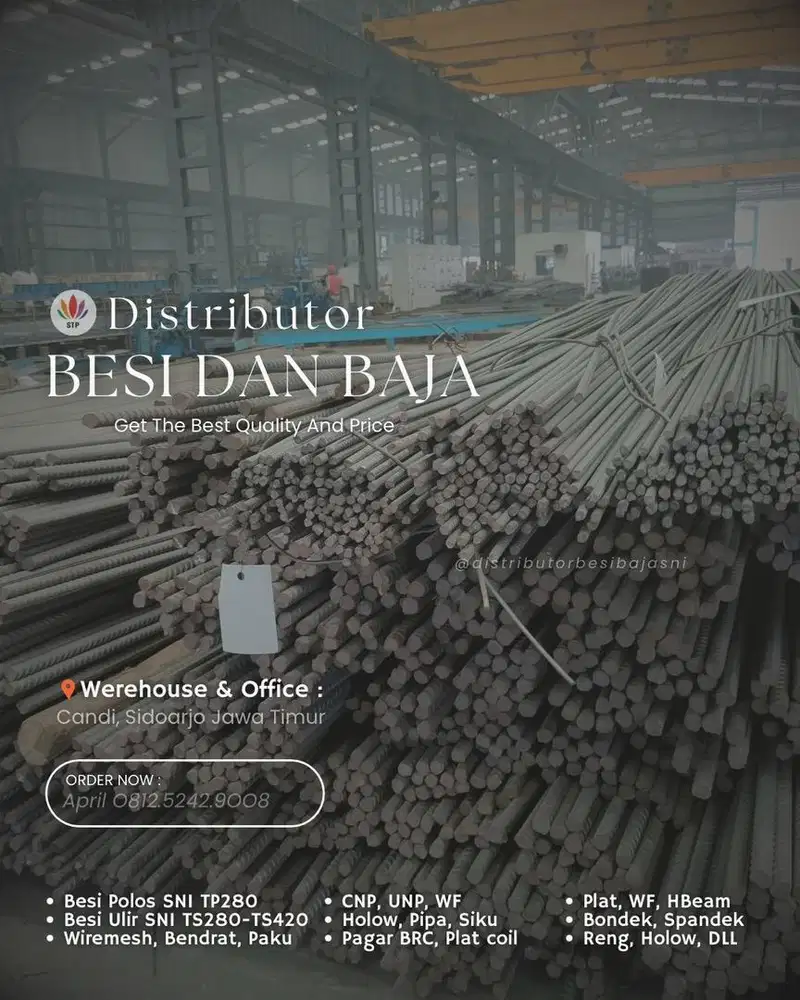 Ready stok besi beton SNI ukuran bervariasi