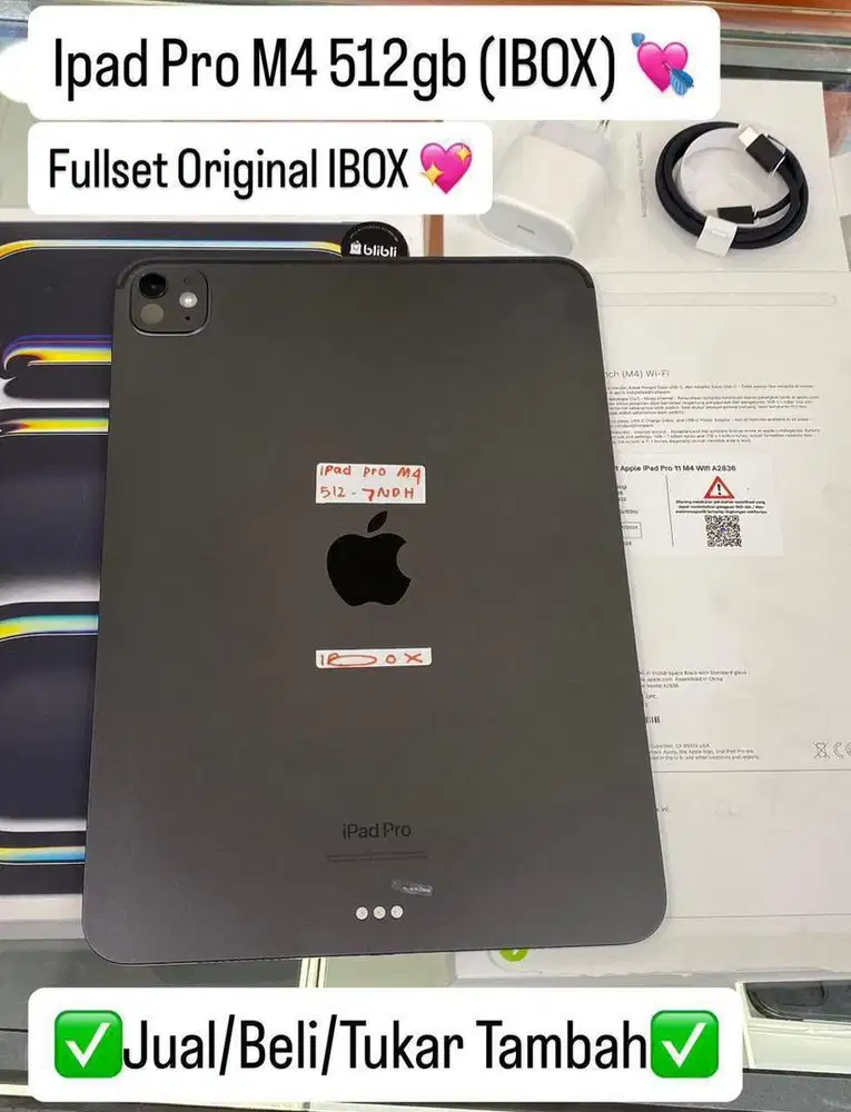 Ipad Pro M4 11 Inch 512 Gb Space black Resmi ibox