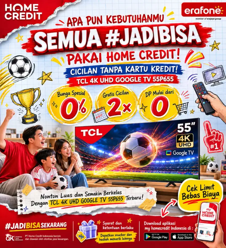 PROMO TCL 4K UHD GOOGLE TV 55P655 TERMURAH SEKOTA PALEMBANG