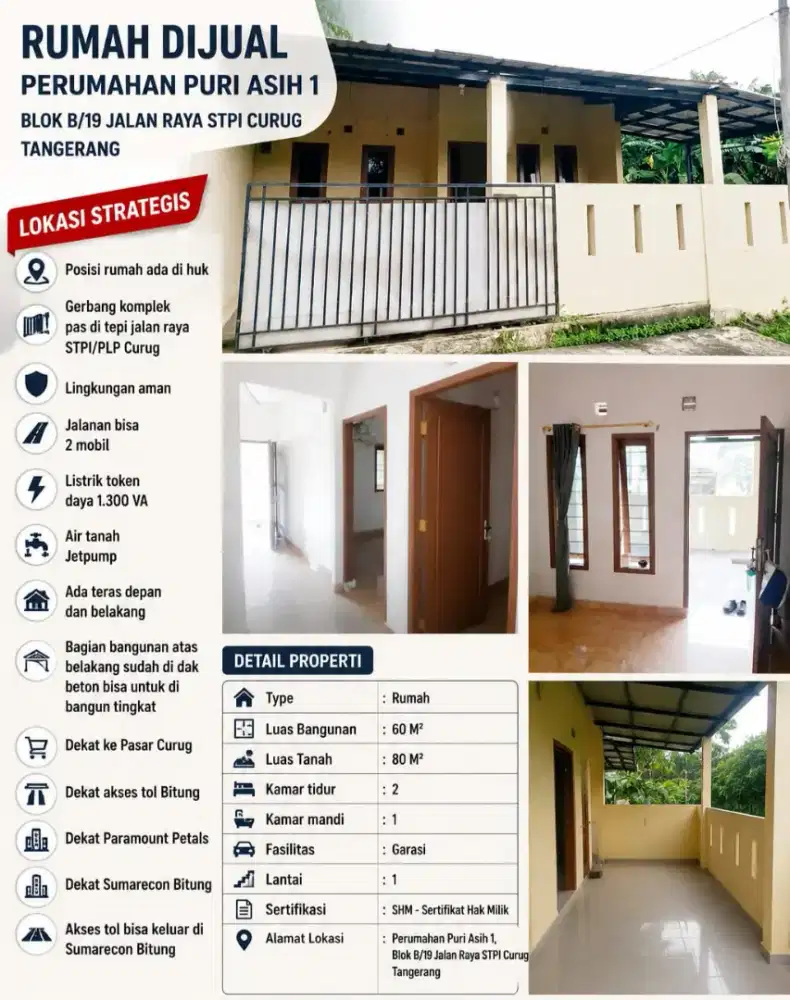Dijual  Rumah 2 KT kondisi baik