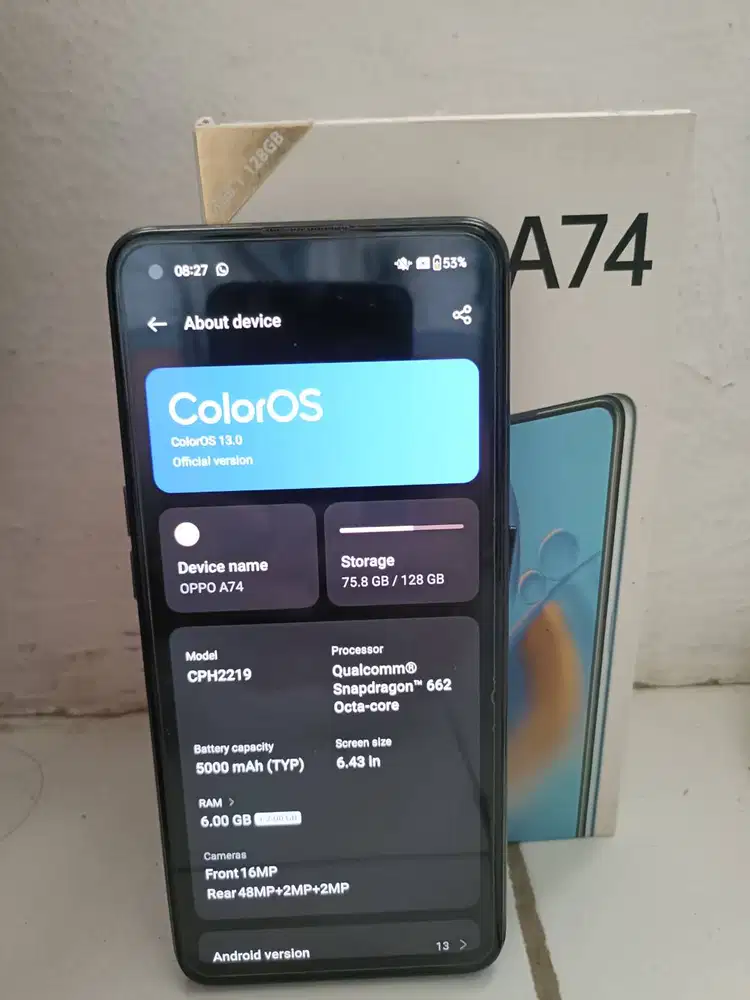 Jual OPPO A74 FULLSET