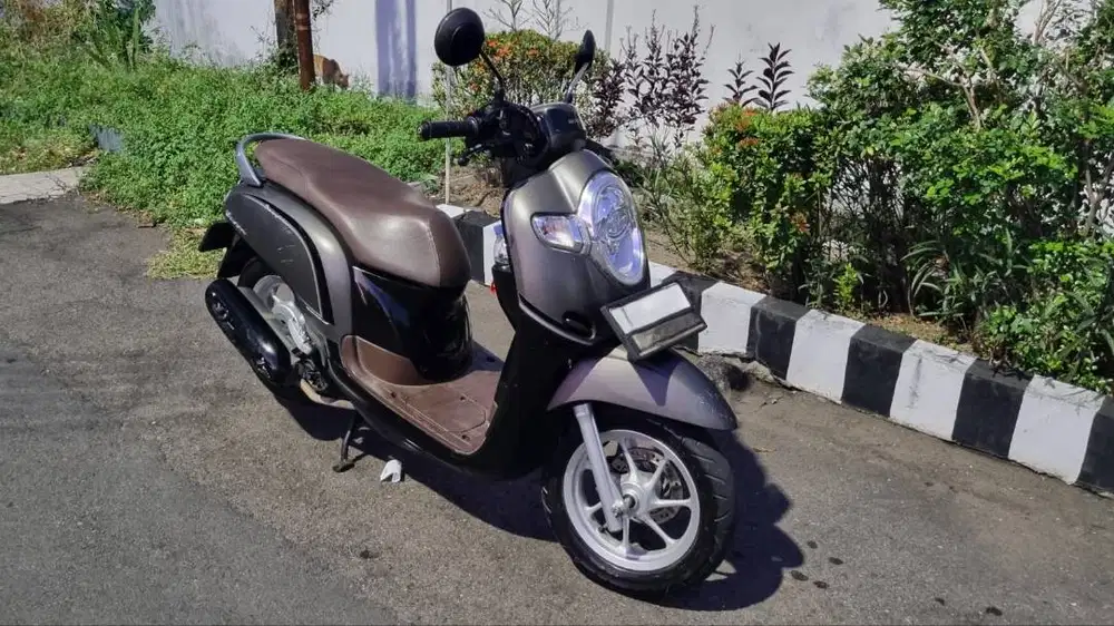 Honda Scoopy Stylish 2018 Matte Brown Plat L Surabaya Pajak Hidup