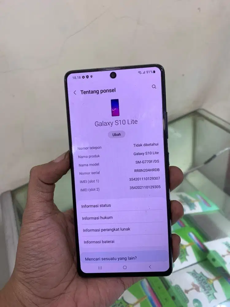 samsung s10 lite ram 8/128gb