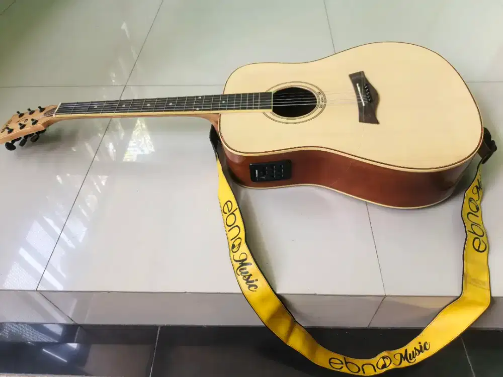 Gitar akustik elektrik EBNO mulus playbility enak sound tebel