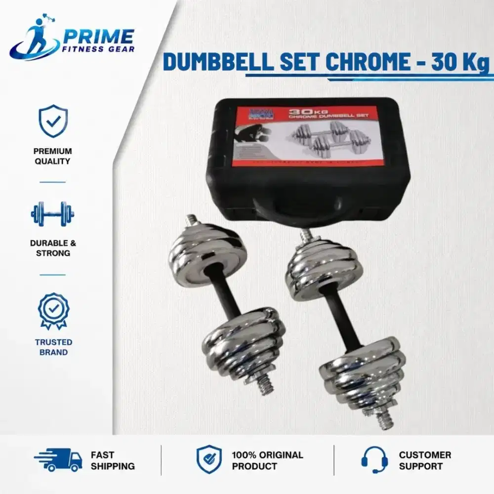 Dumbbell set chrome - 30 kg