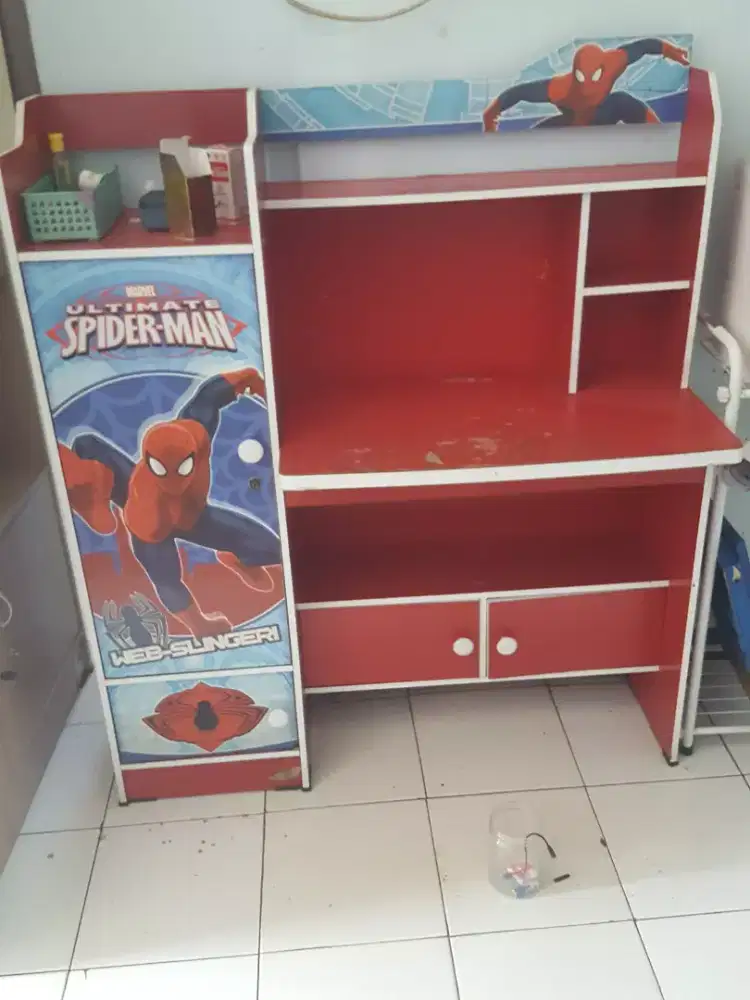 Meja belajar anak motip spiderman
