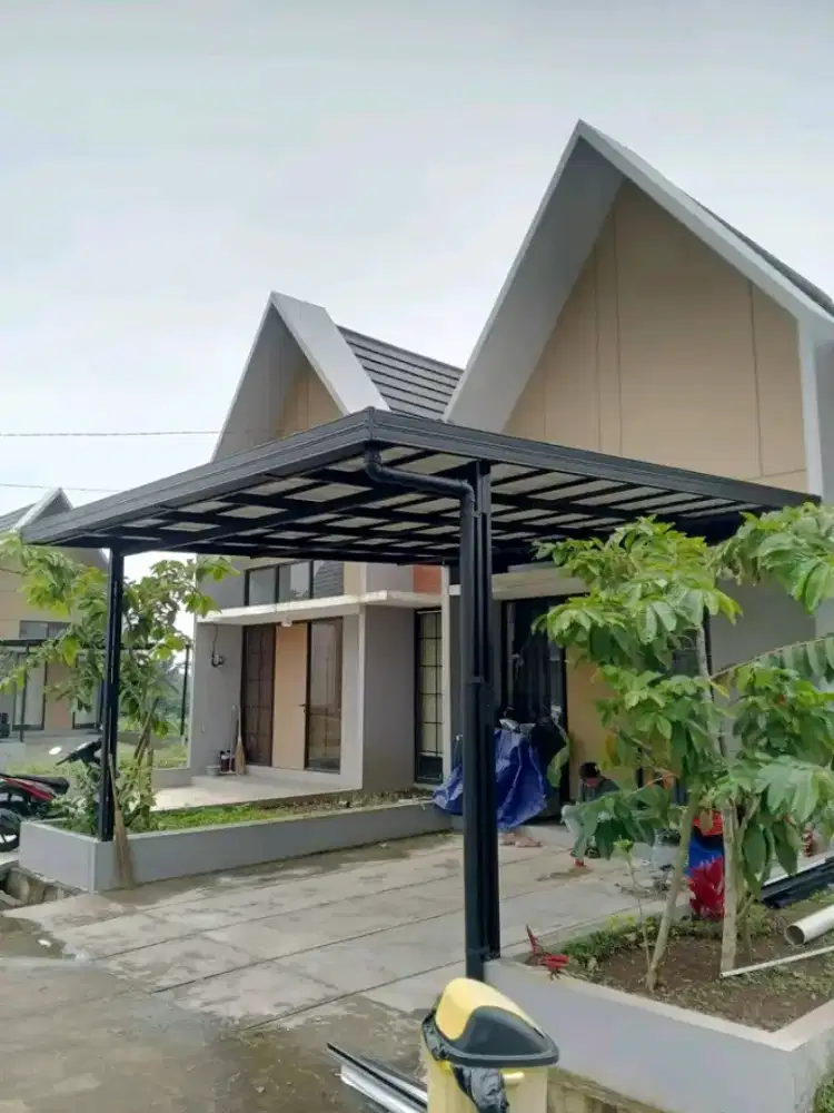 Kanopi besi atap alderon singgle layer