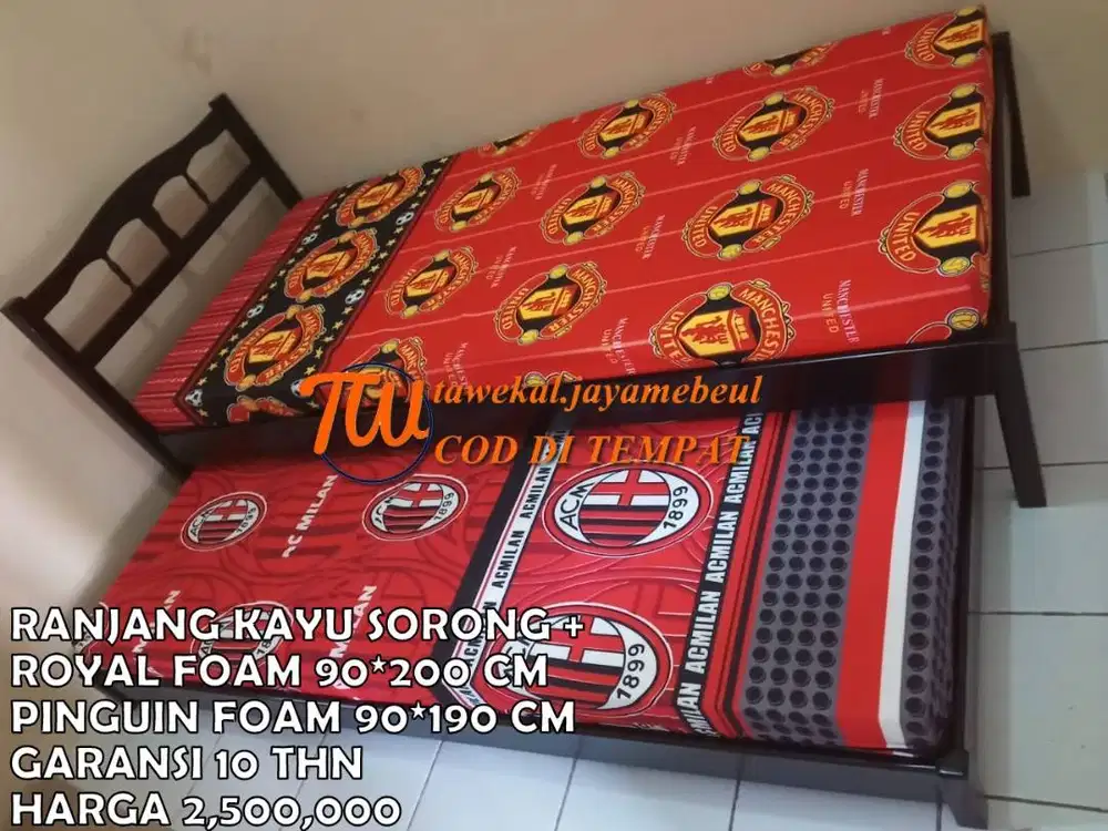 RANJANG 3 TINGKAT FUL SET KASUR BUSA ROYAL RANJANG SORONG + ROYAL