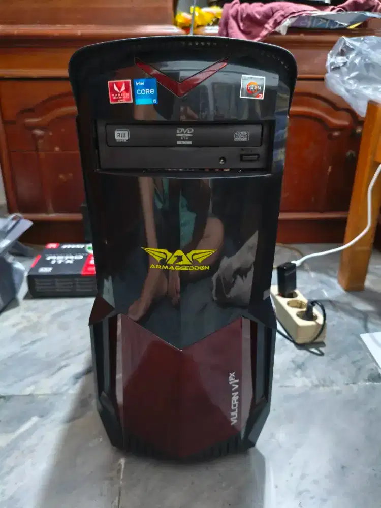 Casing Komputer Armaggedon Vulcan+ Power Supply PSU 450w Cooler Master