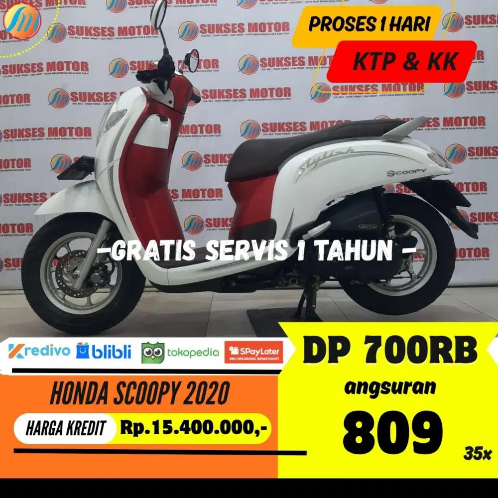 HONDA SCOOPY 2020 KREDIT DP HANYA 700RB ANGSURAN SANGAT RENDAH KTP KK