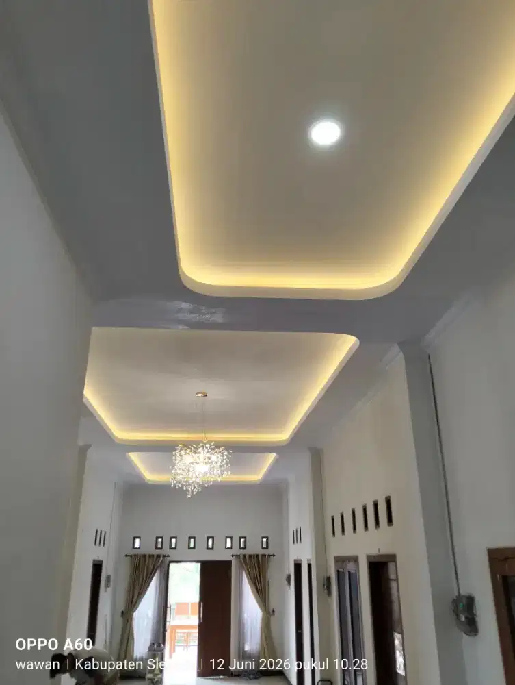 Plafon model terbaru gybsum PVC terima jadi