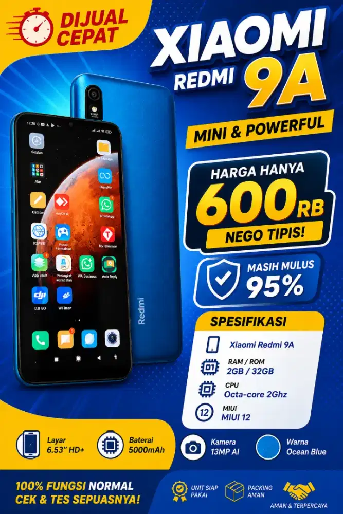 Xiaomi Redmi 9A 2/32 Mulus 95%