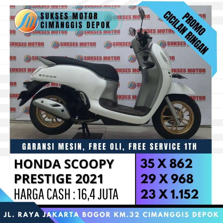DP 600 SCOPY PRESTIGE 2021 CASH KREDIT CICILAN RINGAN UNIT BERGARANSI