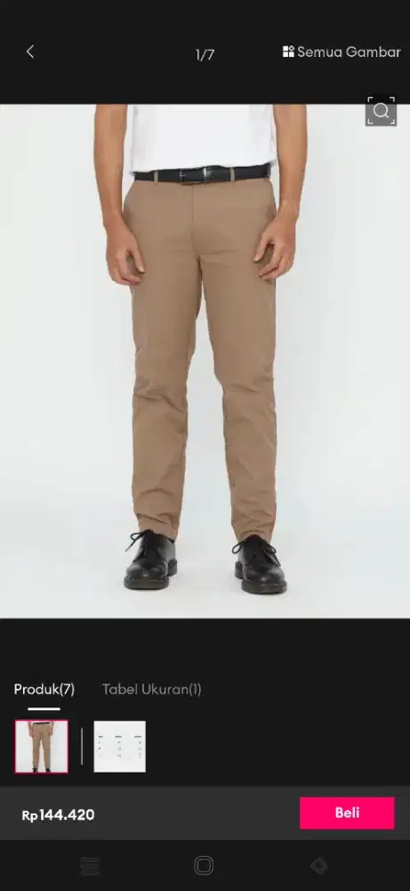 celana Chinos ukuran 36