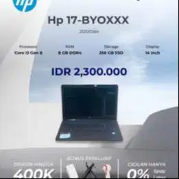 HP 17-BY0XXX CORE I3 GEN 8 RAM 8GB SSD 256GB