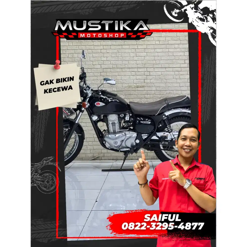Perfect Condition!!Kawasaki W250cc 2018 Black Plat Jatim Mulus-Mustika