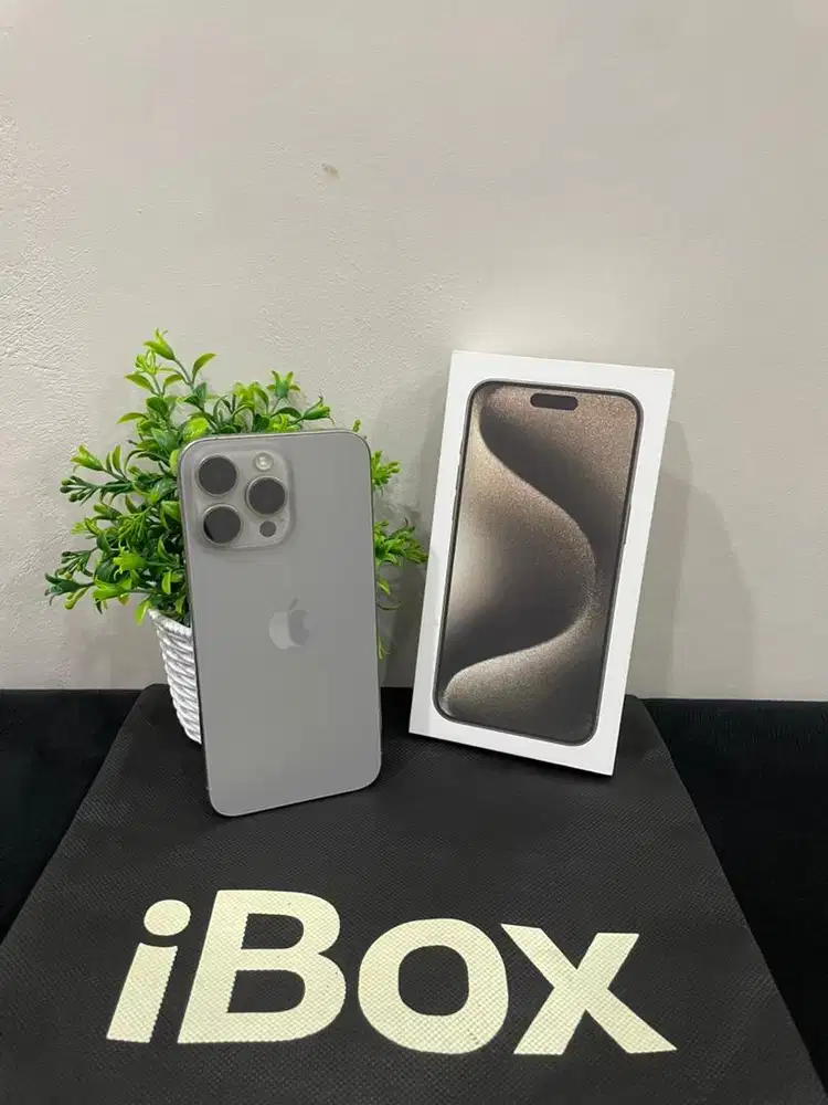 IPhone 15 ProMax 256GB iBox Natural mulus Fullset Ori BH 87% 3Utool 98
