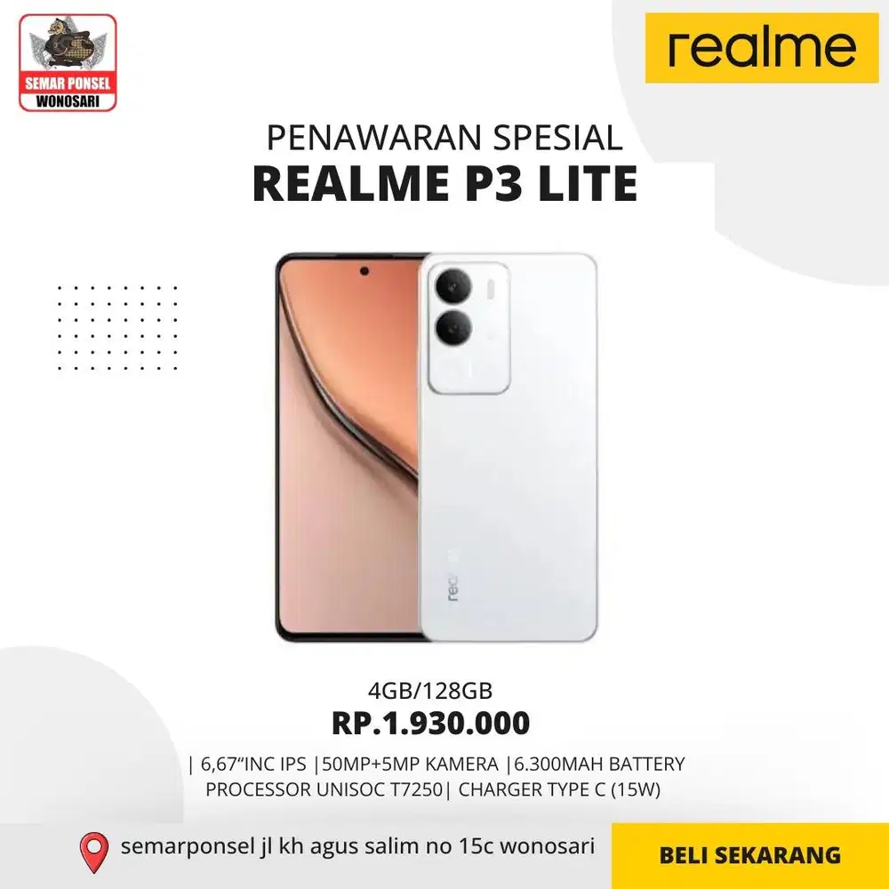 REALME p3 lite 4/128 new