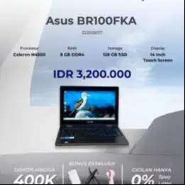 NOTEBOOK ASUS BR100FKA INTEL CELERON N4500 RAM 4 SSD 126GB TOUCHSCREEN
