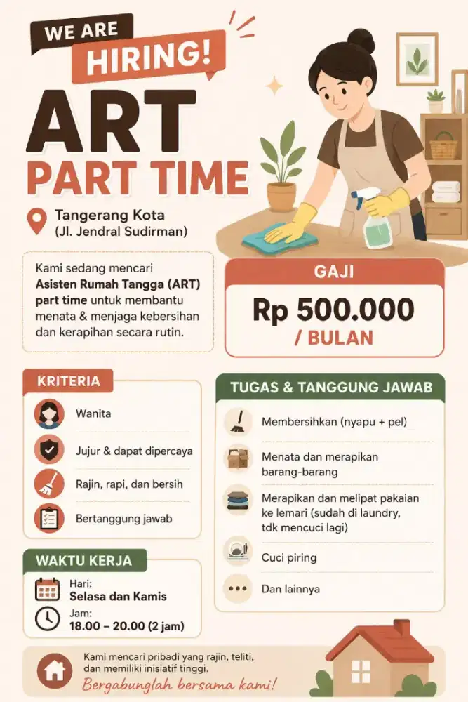 ART Tangerang Dibutuhkan Segera PP