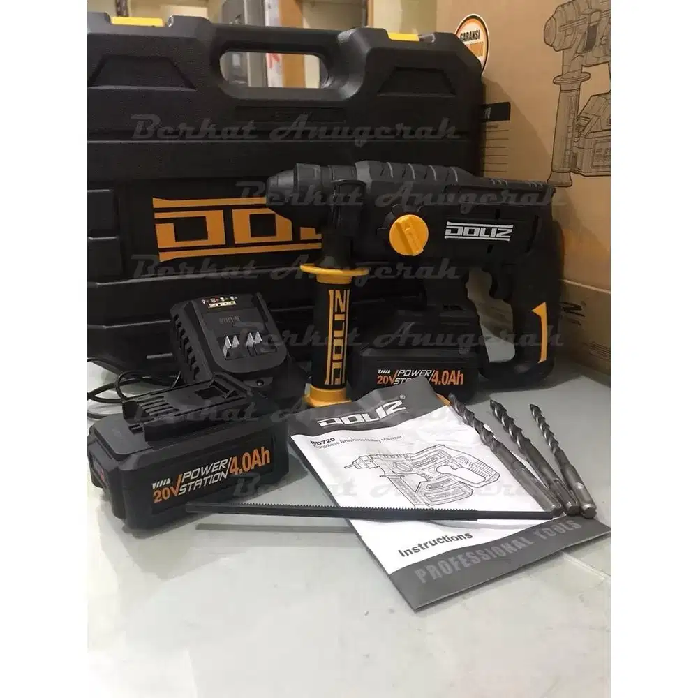 Bor Tembok Baterai Doliz BD720 Brushless Cordless Hammer