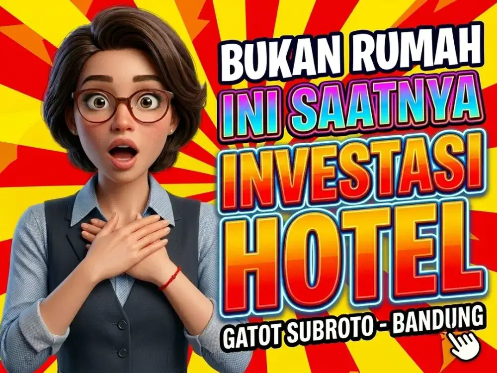 JUAL HOTEL DI GATOR SUBROTO, LENGKONG, ASIA AFRIKA, BANDUNG KOTA.