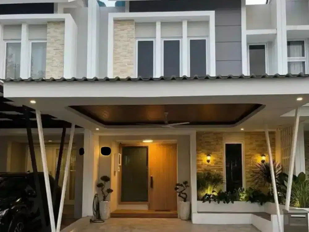 Rumah 2,5 Lantai 3 Kamar Furnished Selatan di Verdi