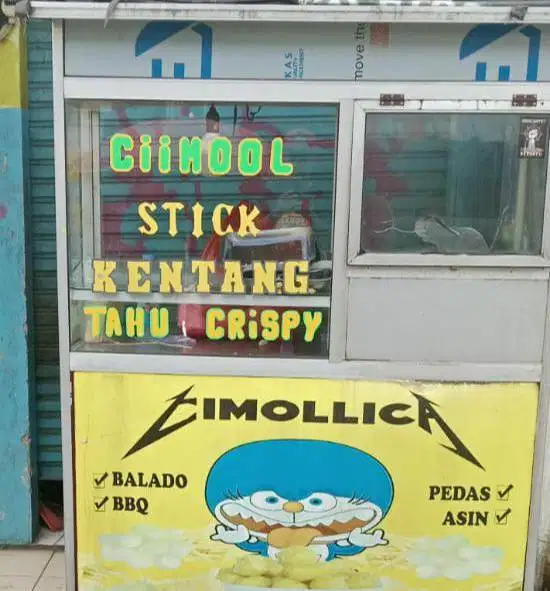 gerobak bekas cimol dan kentang