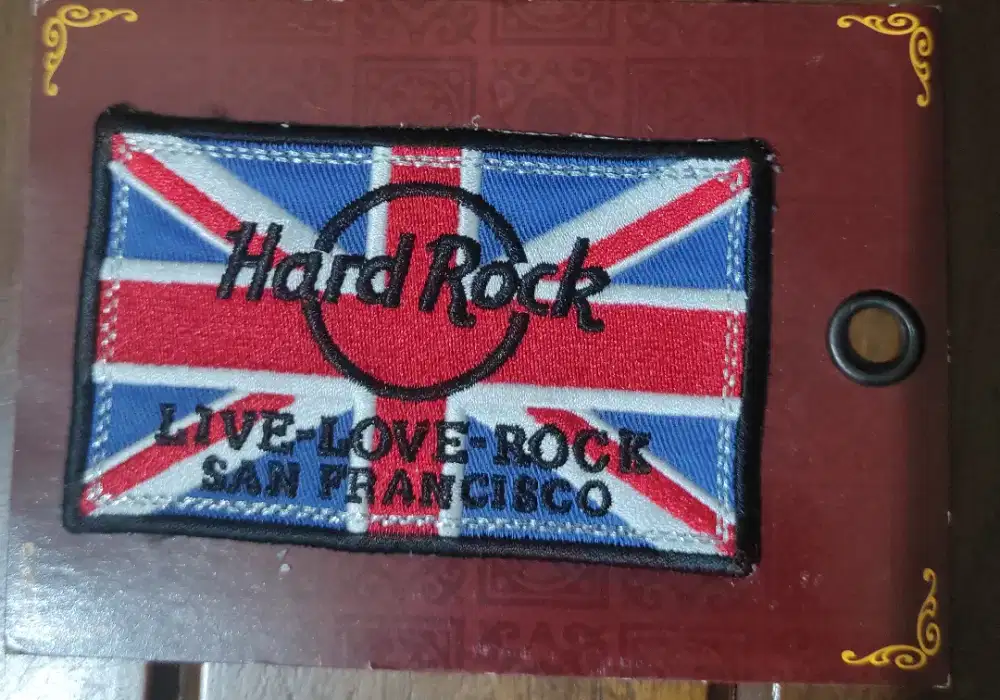 Patch emblem bordir hard rock cafe 3pcs