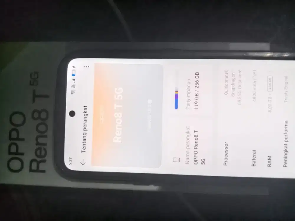 Oppo reni 8t 5g lengkap segel