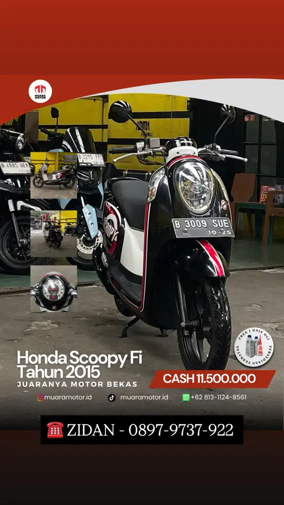 HONDA SCOOPY FI 2015 SURAT2 LENGKAP !!!