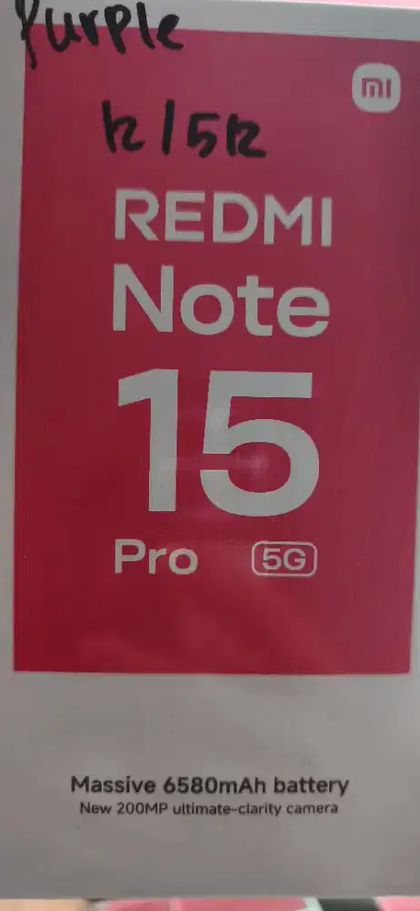 Redmi Note 15 Pro 5g RAM 12 internal 512 barang mulus tanpa kendala