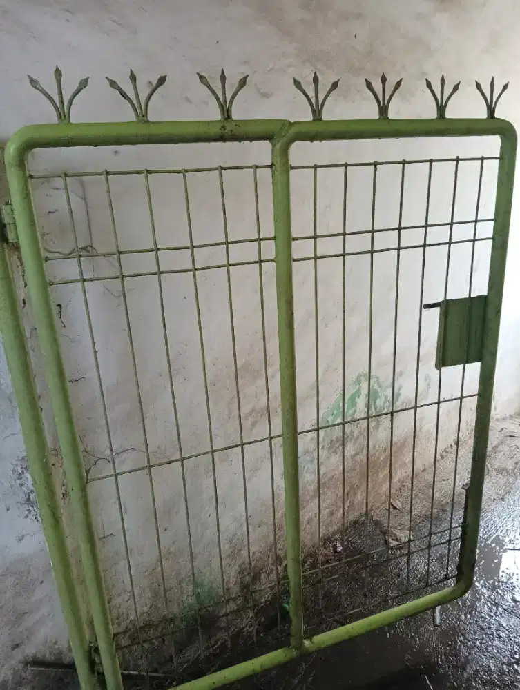 Jual pagar besi warna hijau