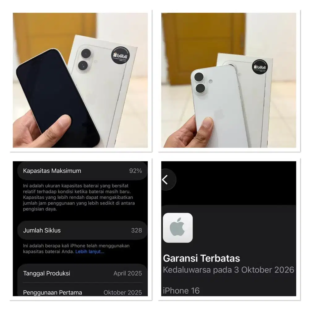 Jual cepat Iphone 16 128 Putih