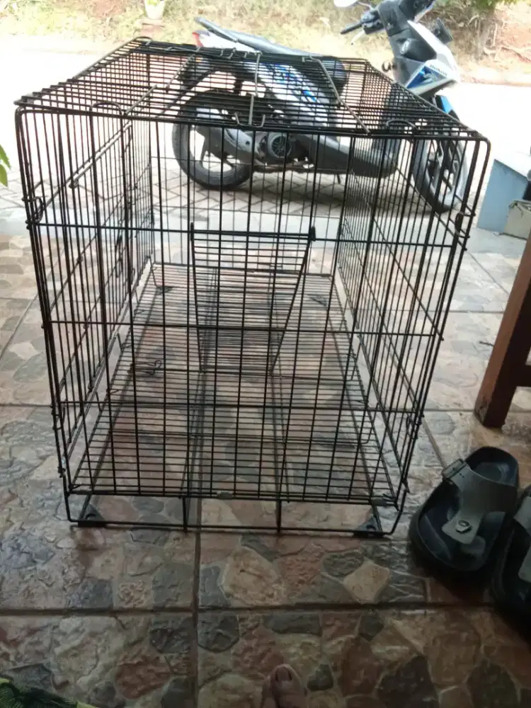 Kandang kucing besi lipat