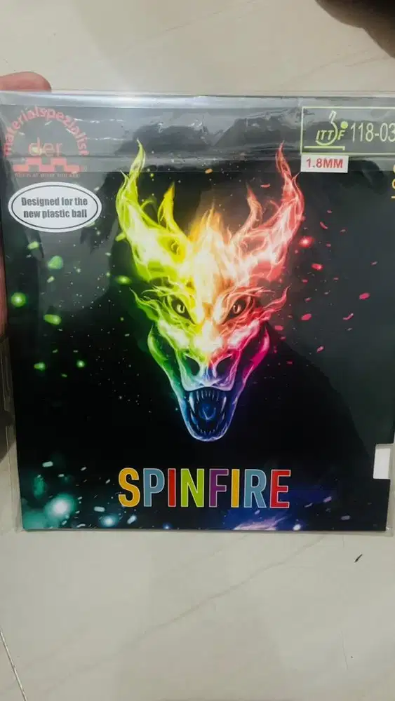 Karet Bat Der Materialspezialist Spinfire Bintik Pendek Serang