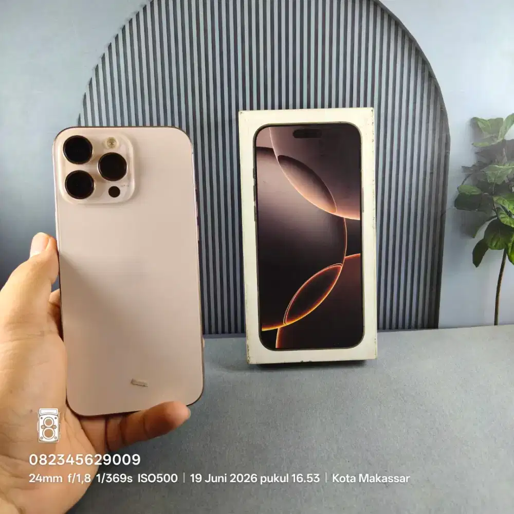 IPHONE 16 PRO MAX 256 GB DISSERT TITANIUM BEKAS