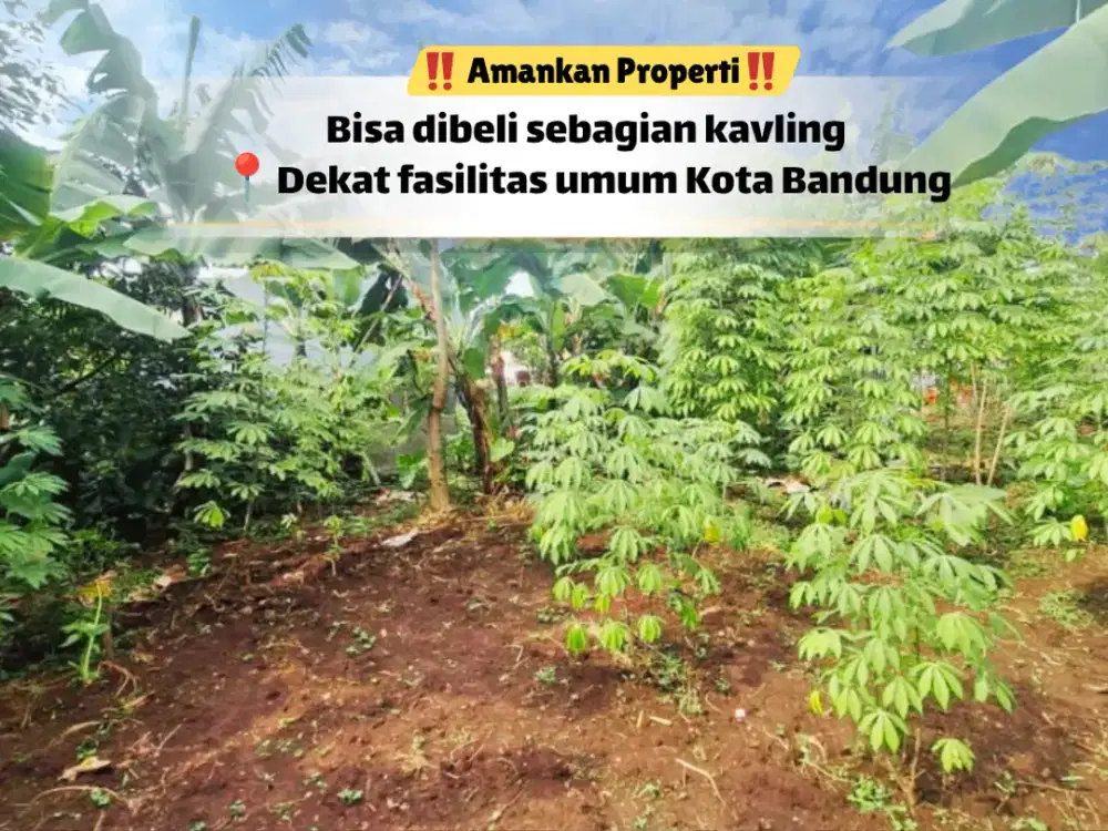 5 Menit ke Tol Pasteur! Tanah SHM 396 m² di Sukaraja Bisa Beli Sebagian
