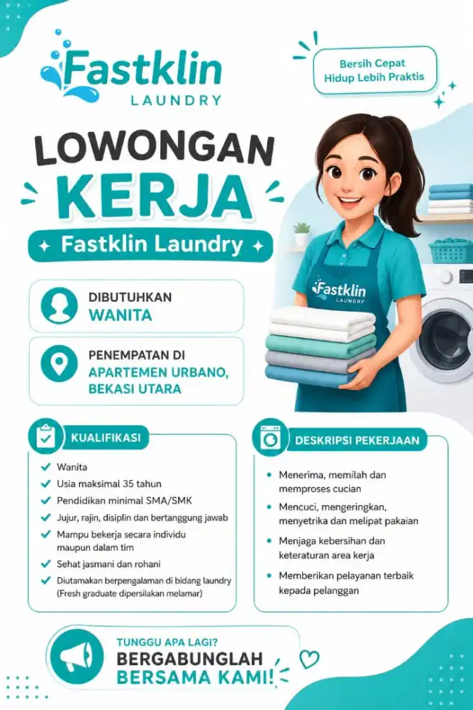 LOWONGAN KERJA LAUNDRY