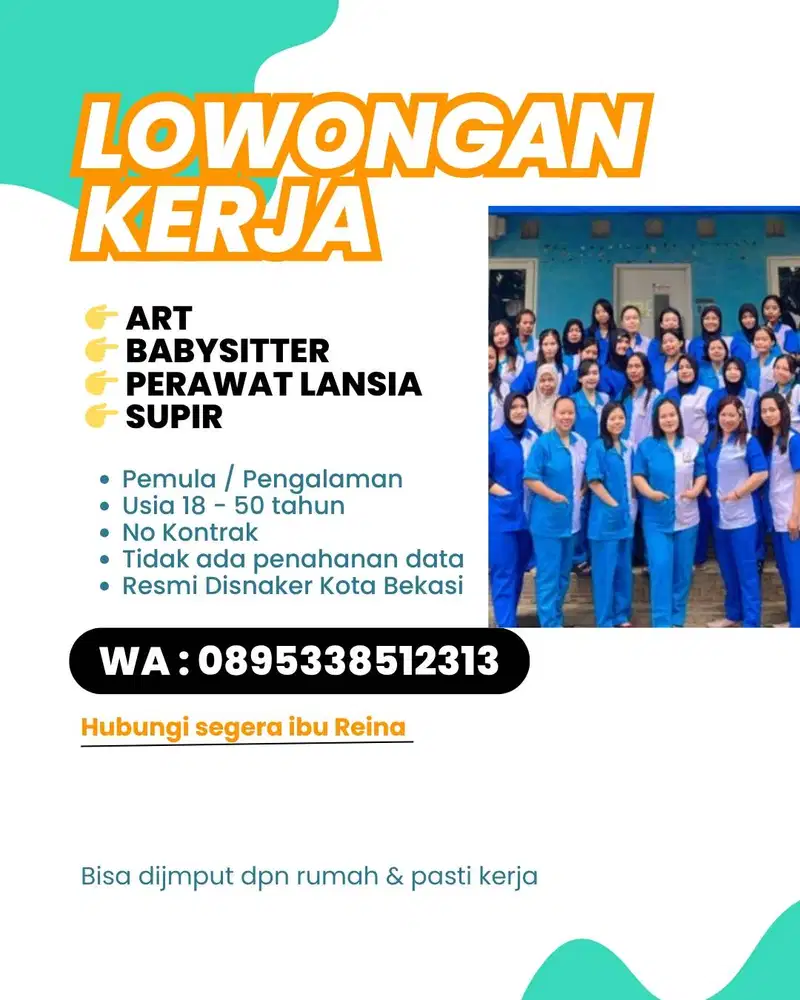 Lowongan Kerja ART, BABYSITTER, PERAWAT LANSIA