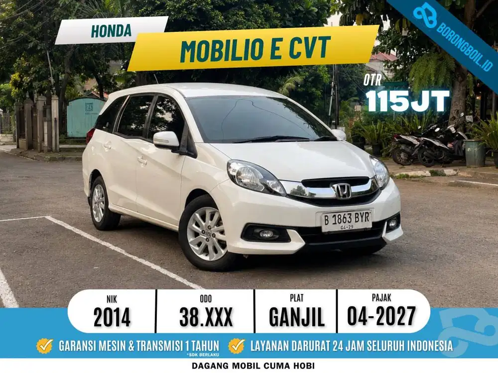 Low KM! Honda Mobilio E cvt 2014 Putih Metalik