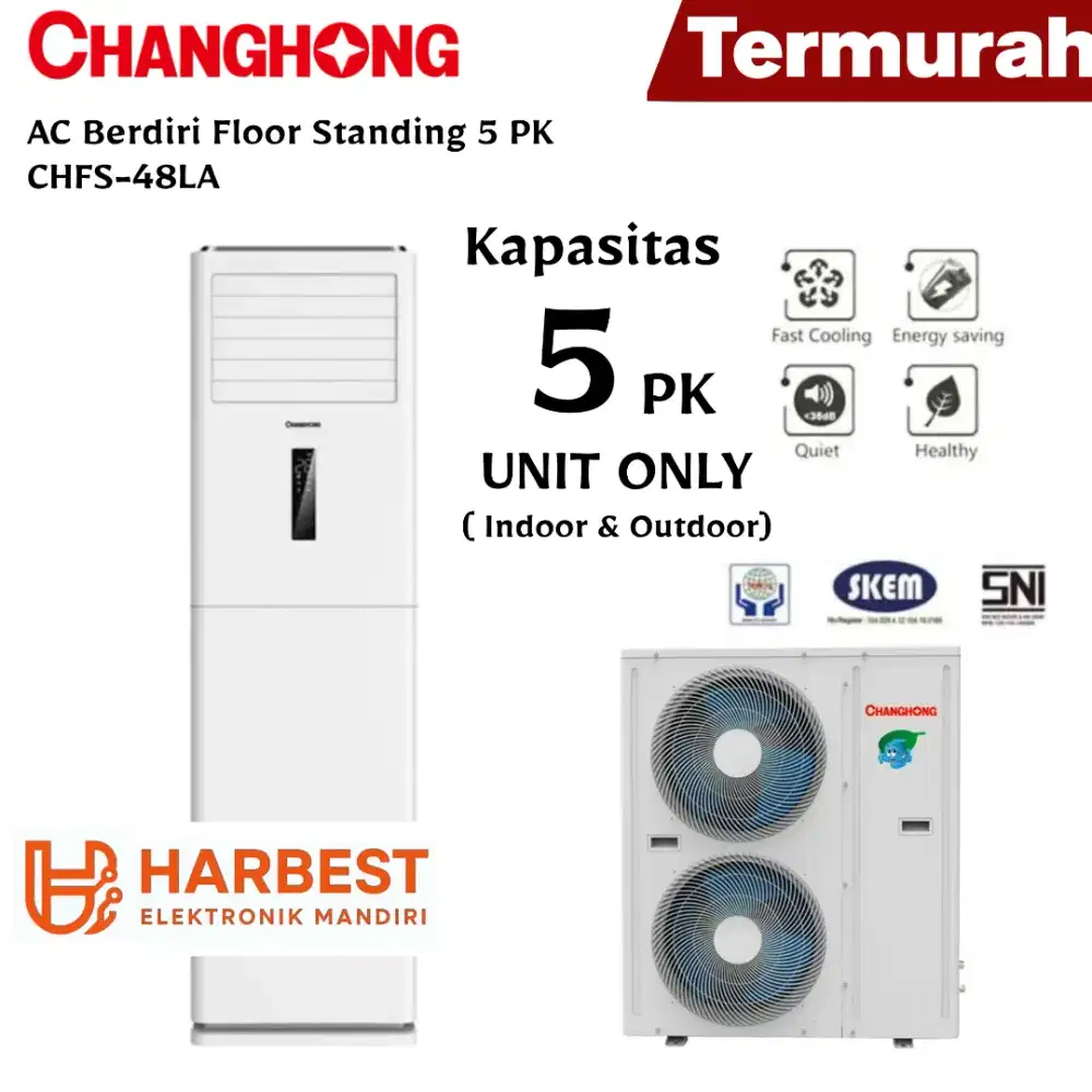 CHANGHONG AC Floor Standing 5 PK DOUBLE BLOWER GOLD FIN CHFS-48LA
